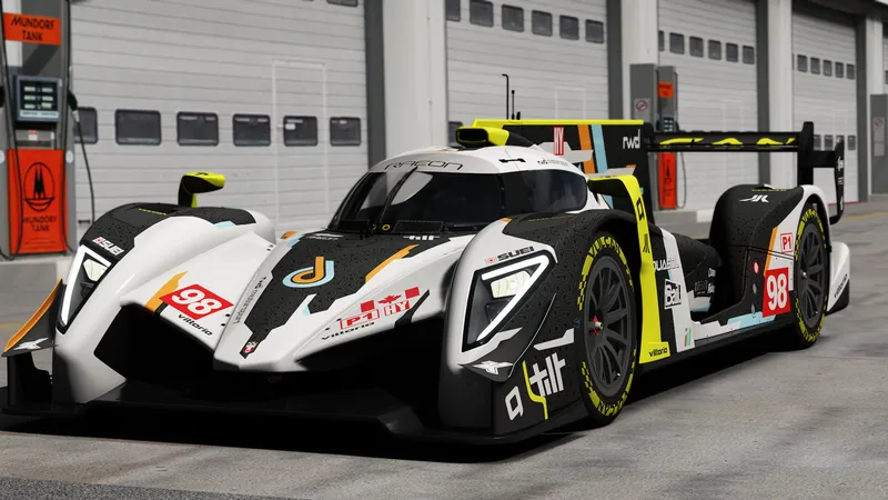 RWD Fenix P30-6 LMP1 prototype at night with headlights on