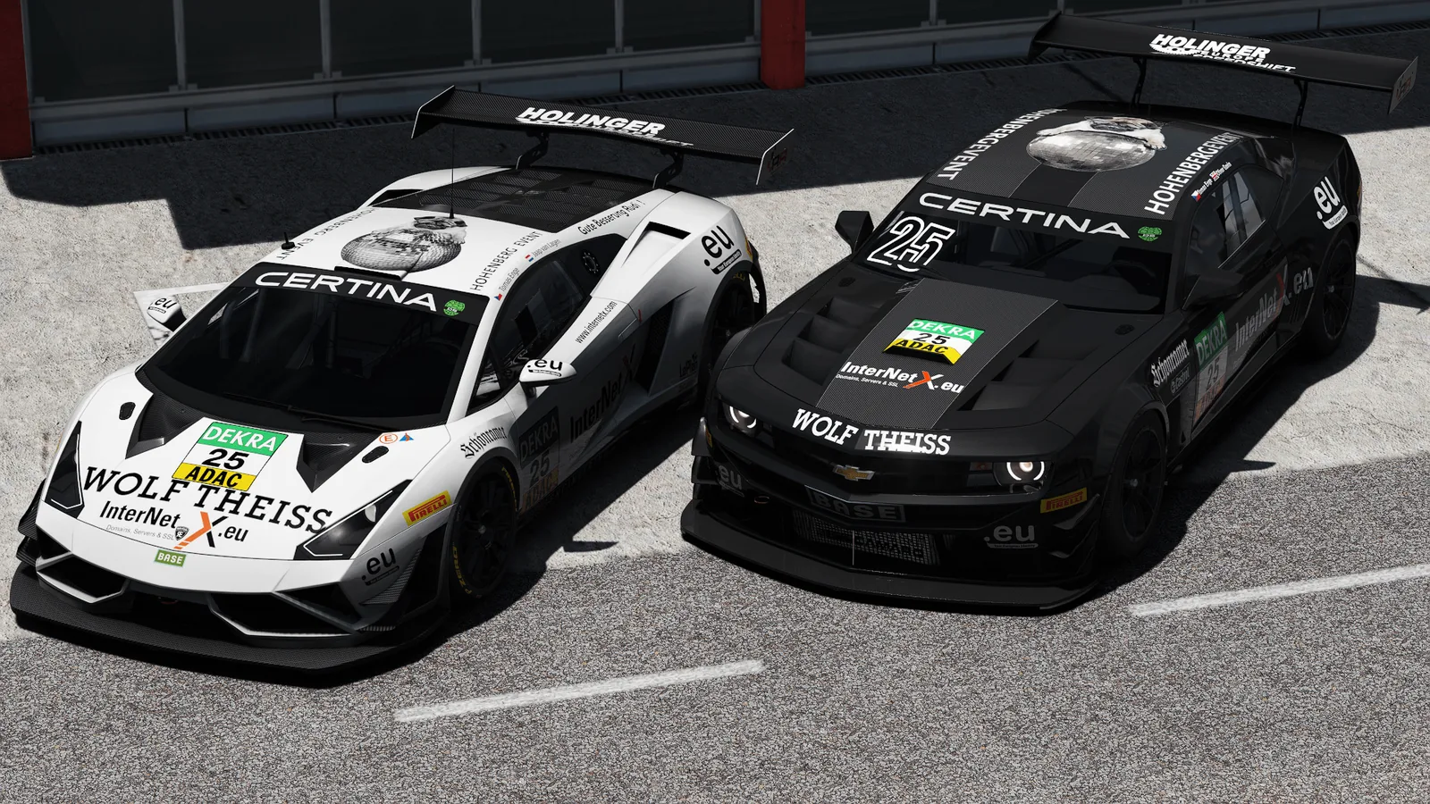 SaReNi Camaro GT and Reiter Gallardo R-EX GT3 side by side