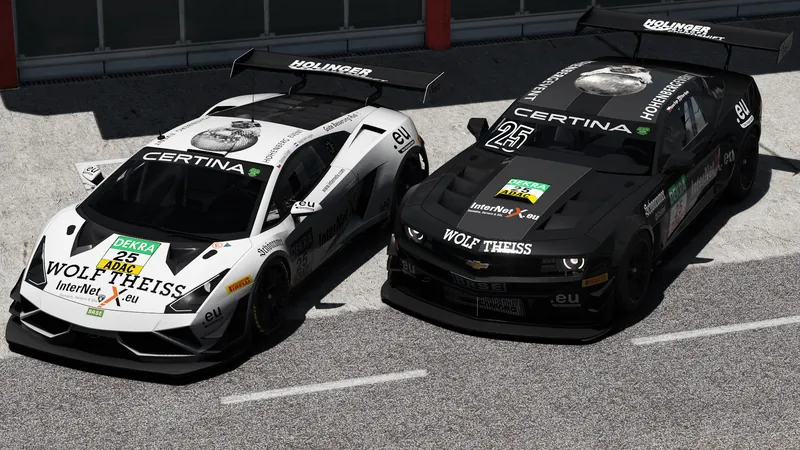 SaReNi Camaro GT and Reiter Gallardo R-EX GT3 side by side